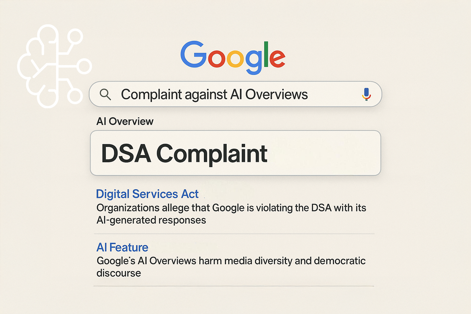 DSA-Beschwerde gegen Googles AI Overview